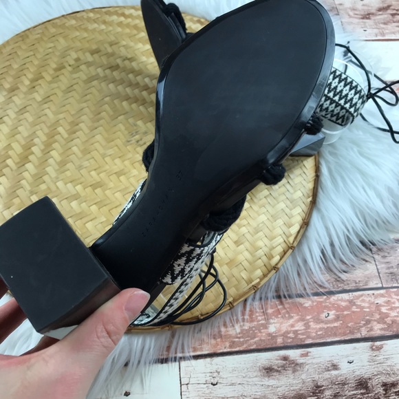 NWT zara block heel sandals lace up - Picture 7 of 7